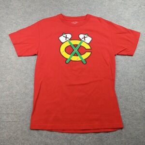 Chicago Blackhawks Shirt Mens Medium Red NHL Hockey Graphic Old Time Hockey